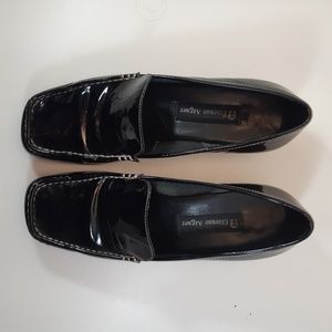 Etienne Aigner Shiny Patent Leather Loafers